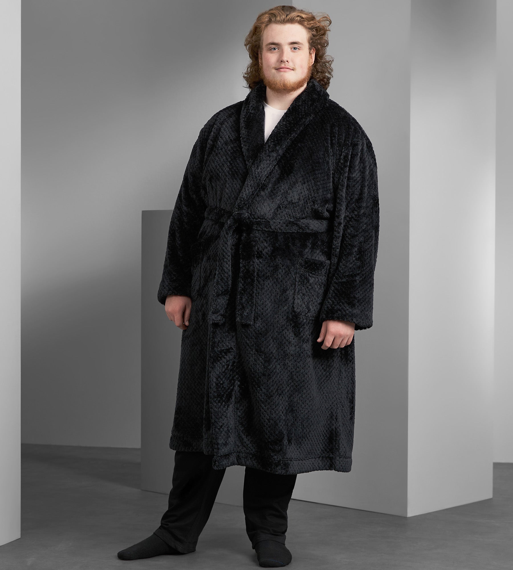 Tonal Plush Robe – George Richards