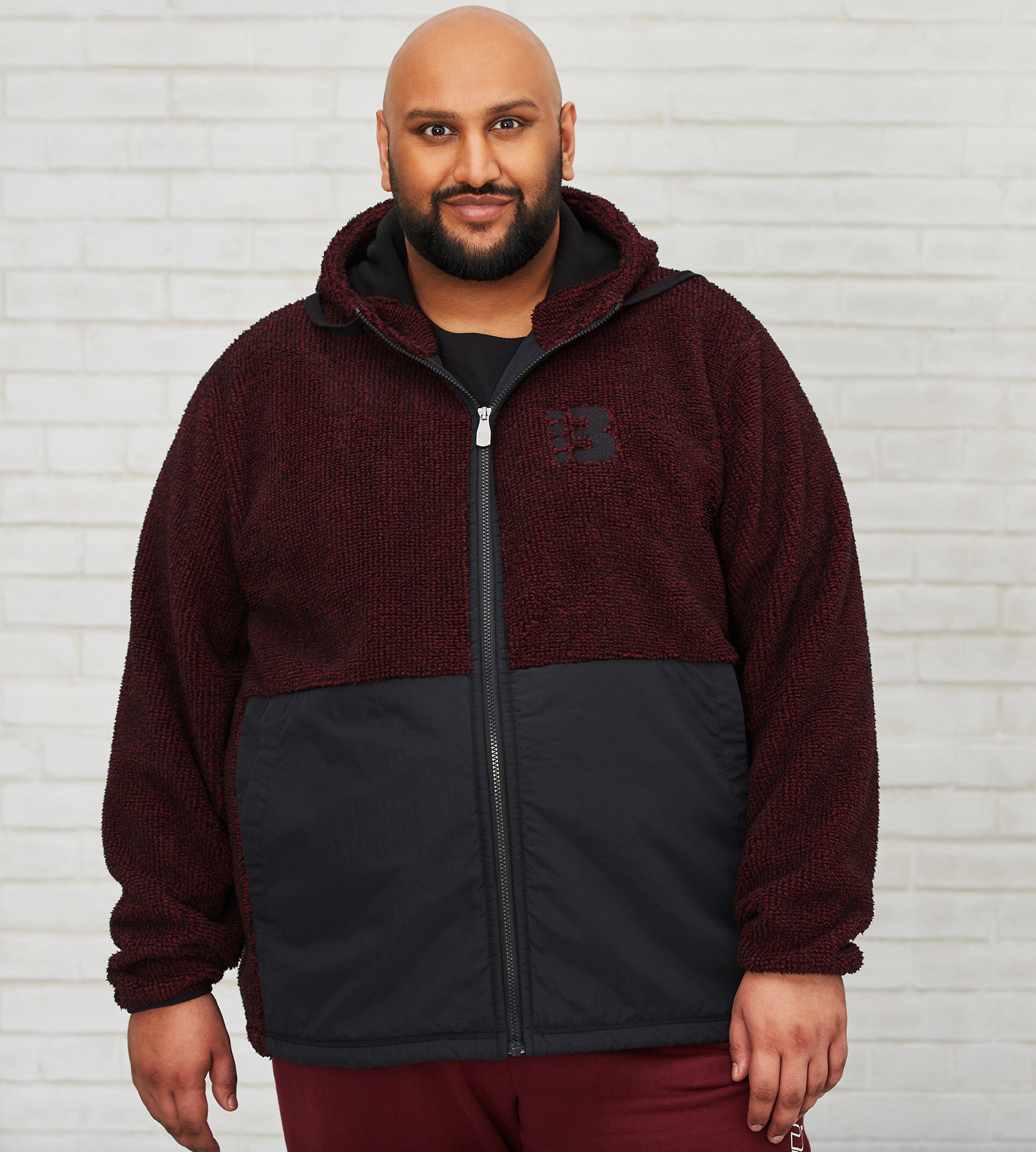 NWT Boy's Lucky Brand Gray Sherpa Lined Full Zip Hoodie Size Medium 10-12
