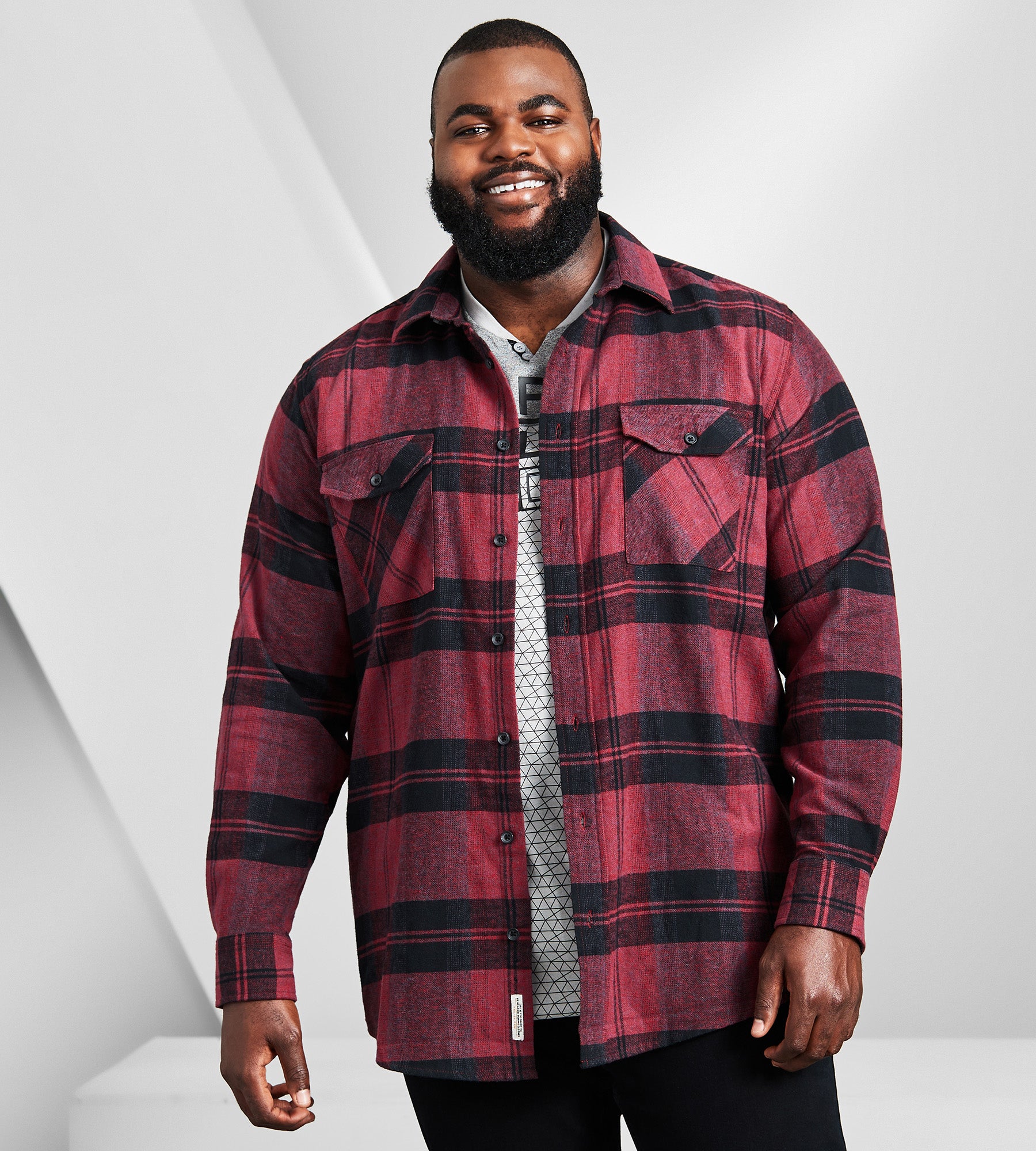 Plaid Flannel Long Sleeve Sport Shirt – George Richards