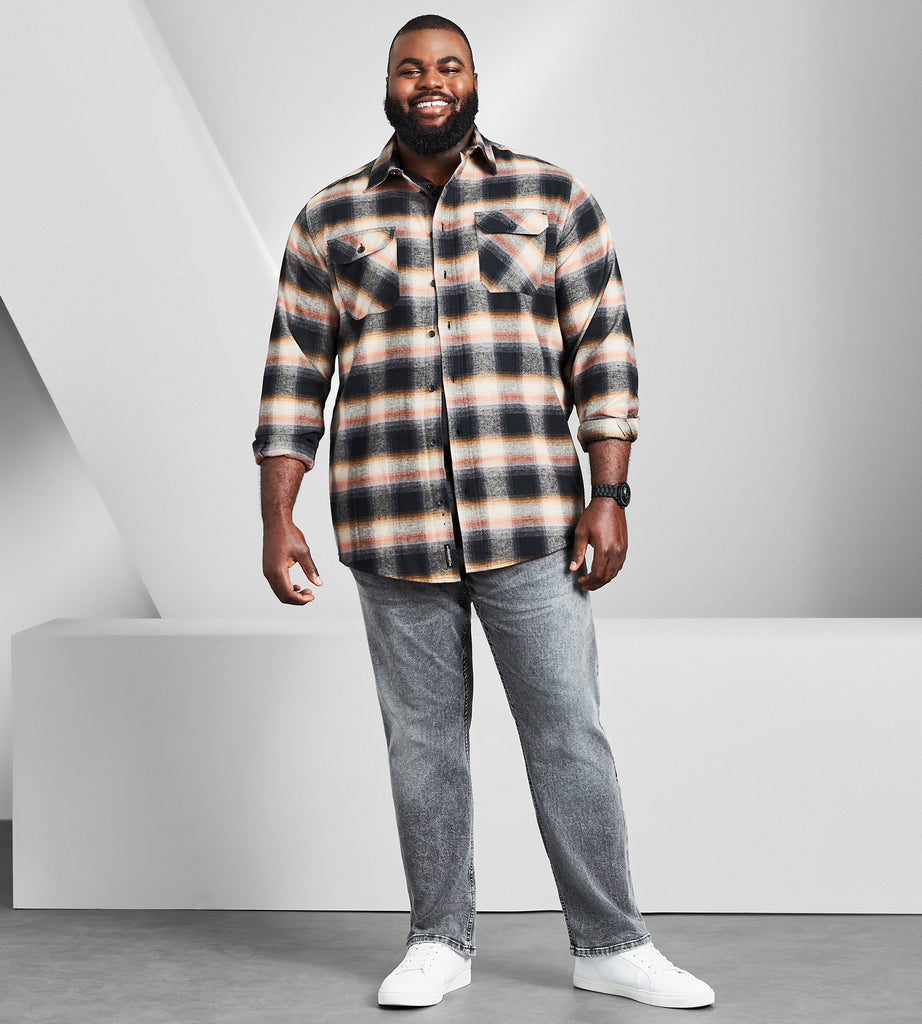 Plaid Flannel Long Sleeve Sport Shirt – George Richards