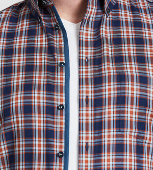 Easy Care Plaid Long Sleeve Sport Shirt George Richards